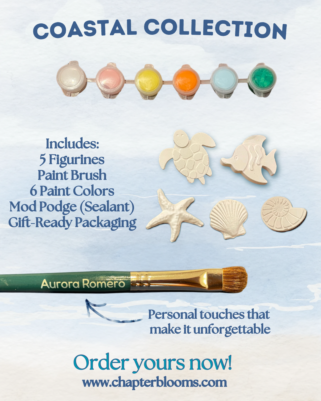 Coastal Collection-Ocean Themed Figurine Paint Kits