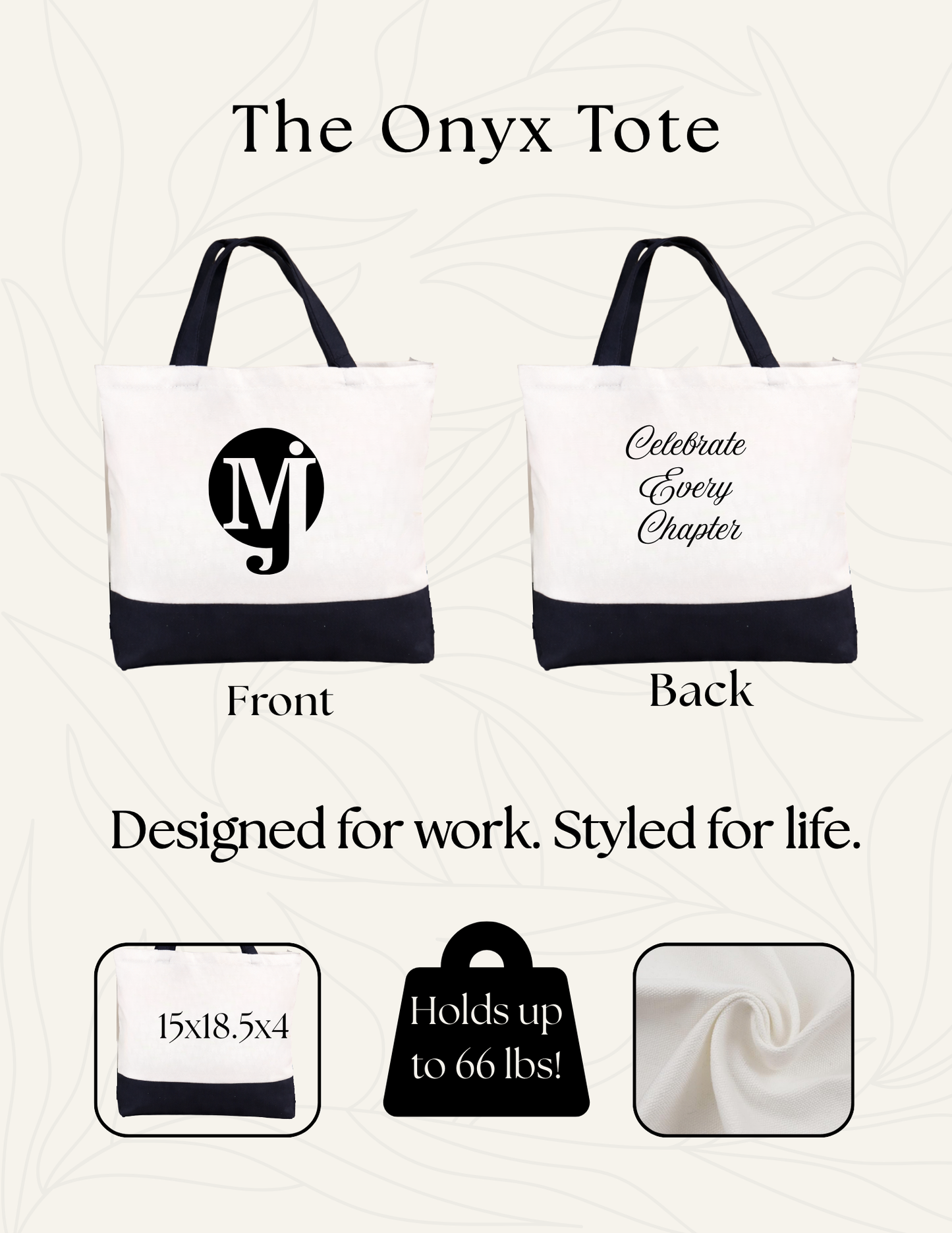 BULK Order Personalizable Tote Bags, Minimum 10
